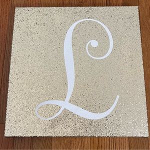 16X16 gold letter “L” wall art